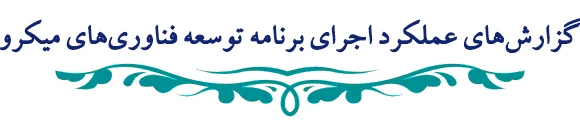 گزارش اجرای سند ملی توسعه فناوری های میکرو