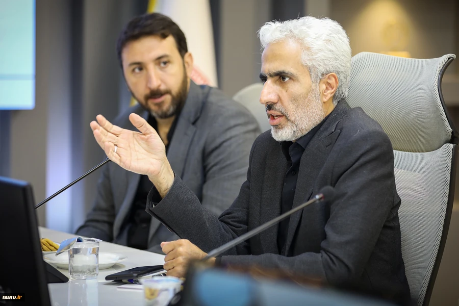 بازدید آقای محمدخانی سخنگوی شهرداری تهران و دکتر پایمرد مدیرعامل سازمان فناوری‌های نوین شهرداری تهران از نمایشگاه ستاد نانو 6