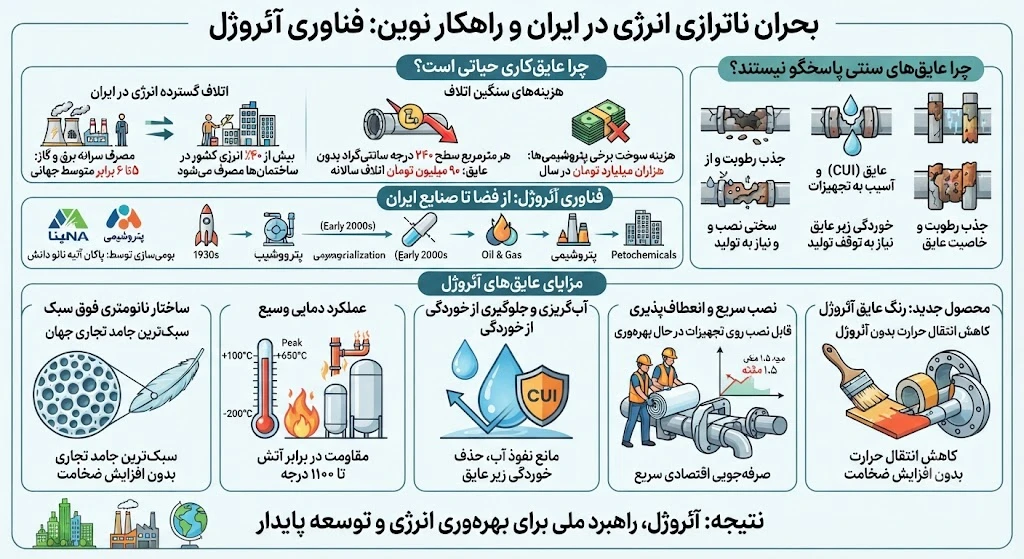 از پالایشگاه تا ساختمان؛ آئروژل چگونه مصرف انرژی را کاهش می‌دهد؟